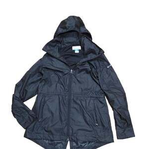 Columbia Women's Switchback III Rain Jacket Mid-Length Windbreaker Black Size Me
